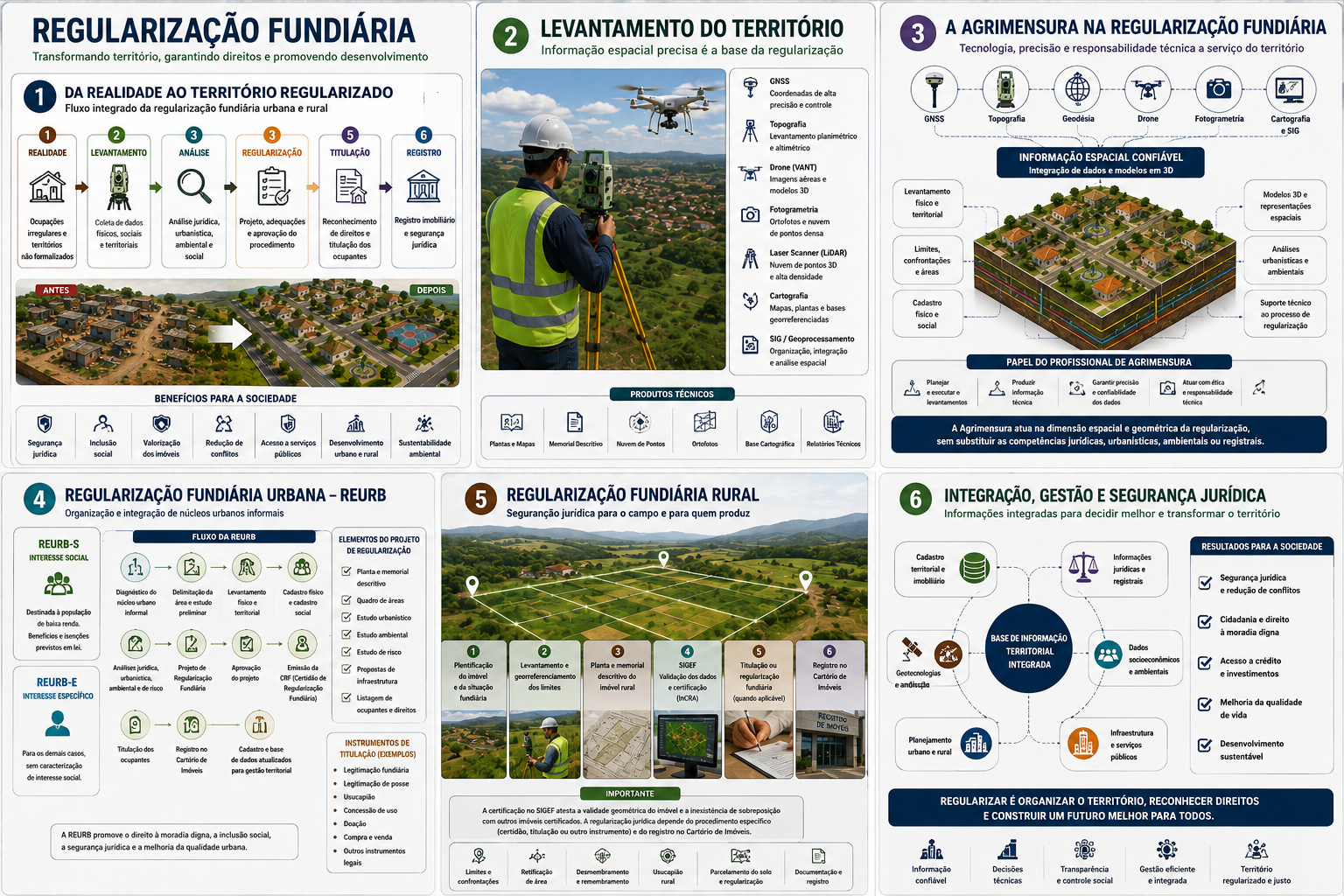 Painel síntese da regularização fundiária urbana e rural e do papel das tecnologias da agrimensura